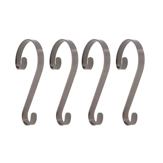 Haute Decor Stocking Scroll® Brushed Nickel Stocking Holders, 4ct.